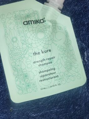 5 For $25 amika The Kure Strength Repair Conditioner - Mint Green Pouch
